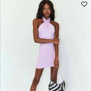 Princess Polly Leoni Scarf Mini Dress Lilac